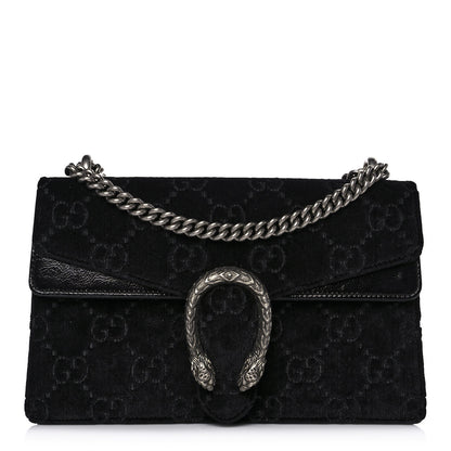 Gucci Velvet GG Monogram Small Dionysus Shoulder Bag Black 1 of 10