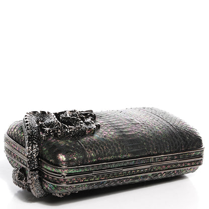 Judith Leiber Python Crystal Dragon Minaudière Evening Clutch 4 of 7