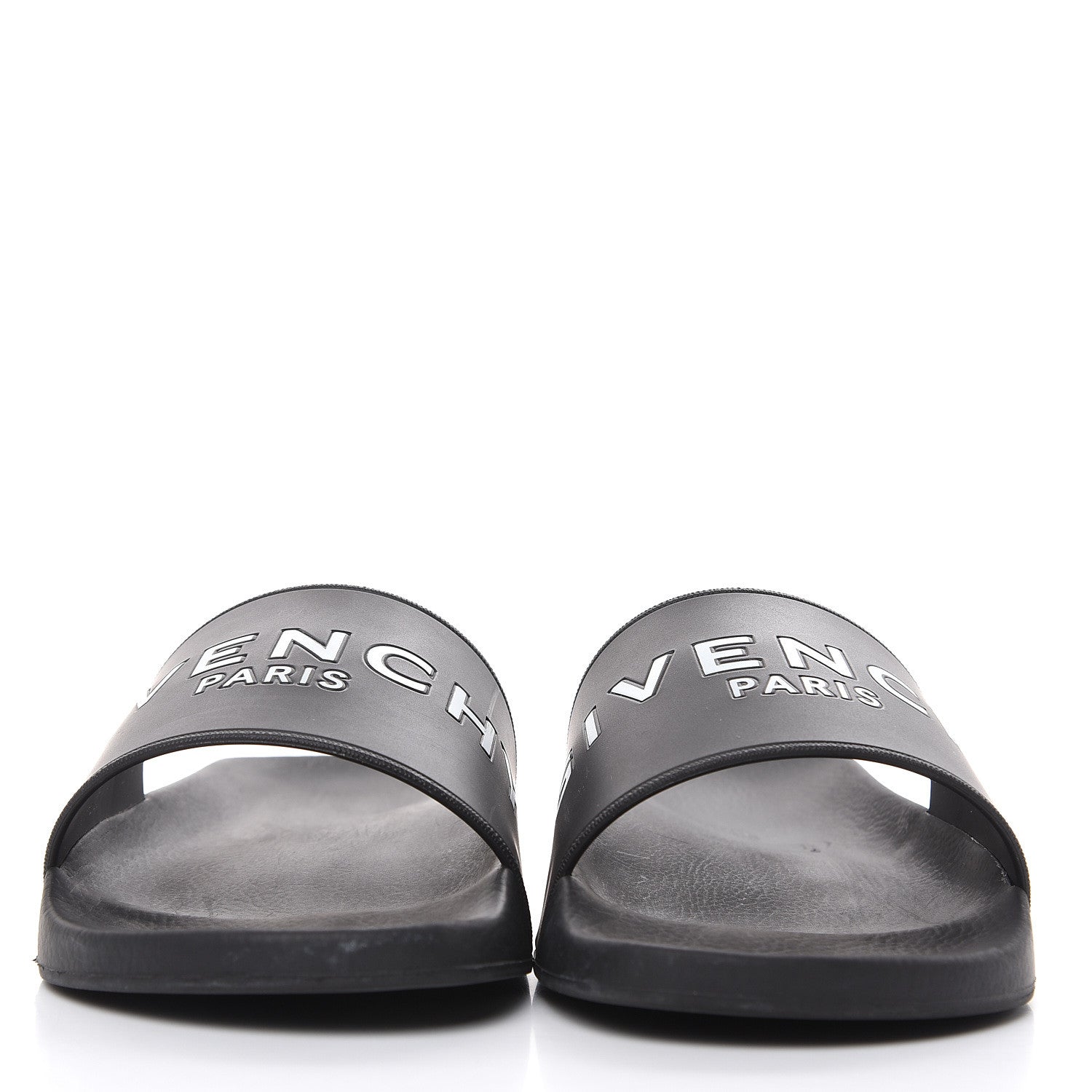 Givenchy Rubber Logo Pool Slide Sandals 40 Black 2 of 9
