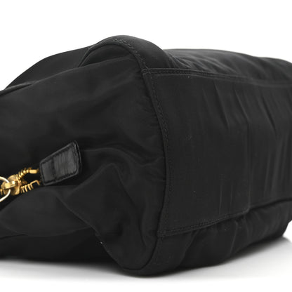 Prada Tessuto Nylon Chain Shoulder Bag Black 8 of 9