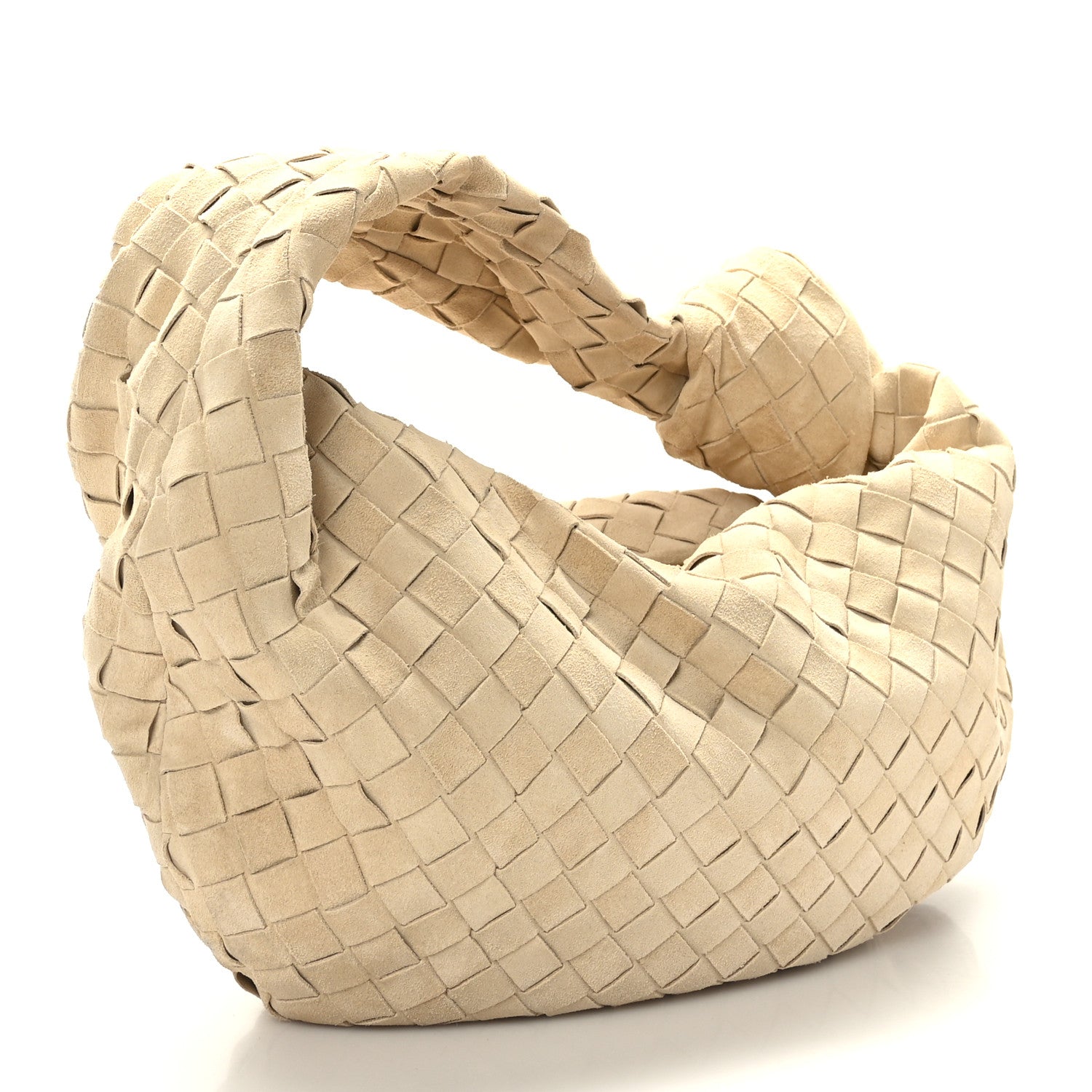Bottega Veneta Suede Calfskin Intrecciato Teen Jodie Hobo Taupe 3 of 9