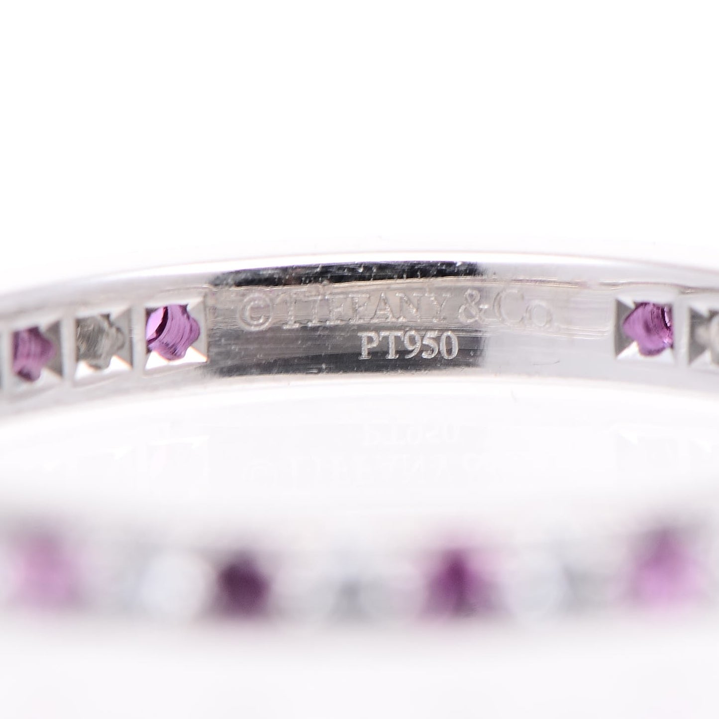 Platinum Diamond Pink Sapphire Legacy Ring 54 6.75