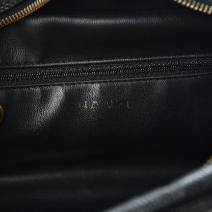 Chanel Caviar Timeless CC Cosmetic Pouch Bag Black 8 of 10