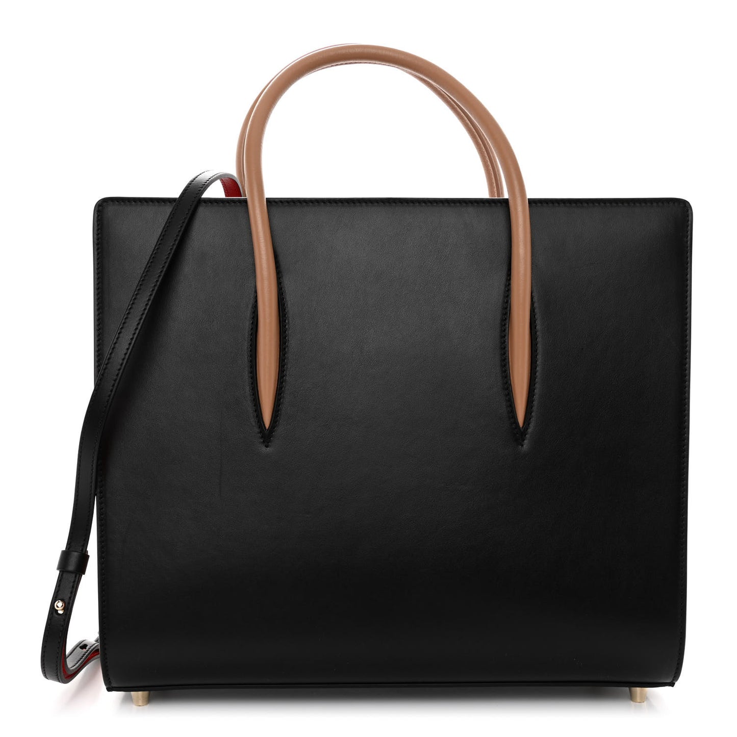 Calfskin Patent Leopard Spiked Large Paloma Black