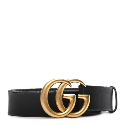 Gucci Faded Calfskin Double G 40mm Belt 85 34 Black 1 of 5