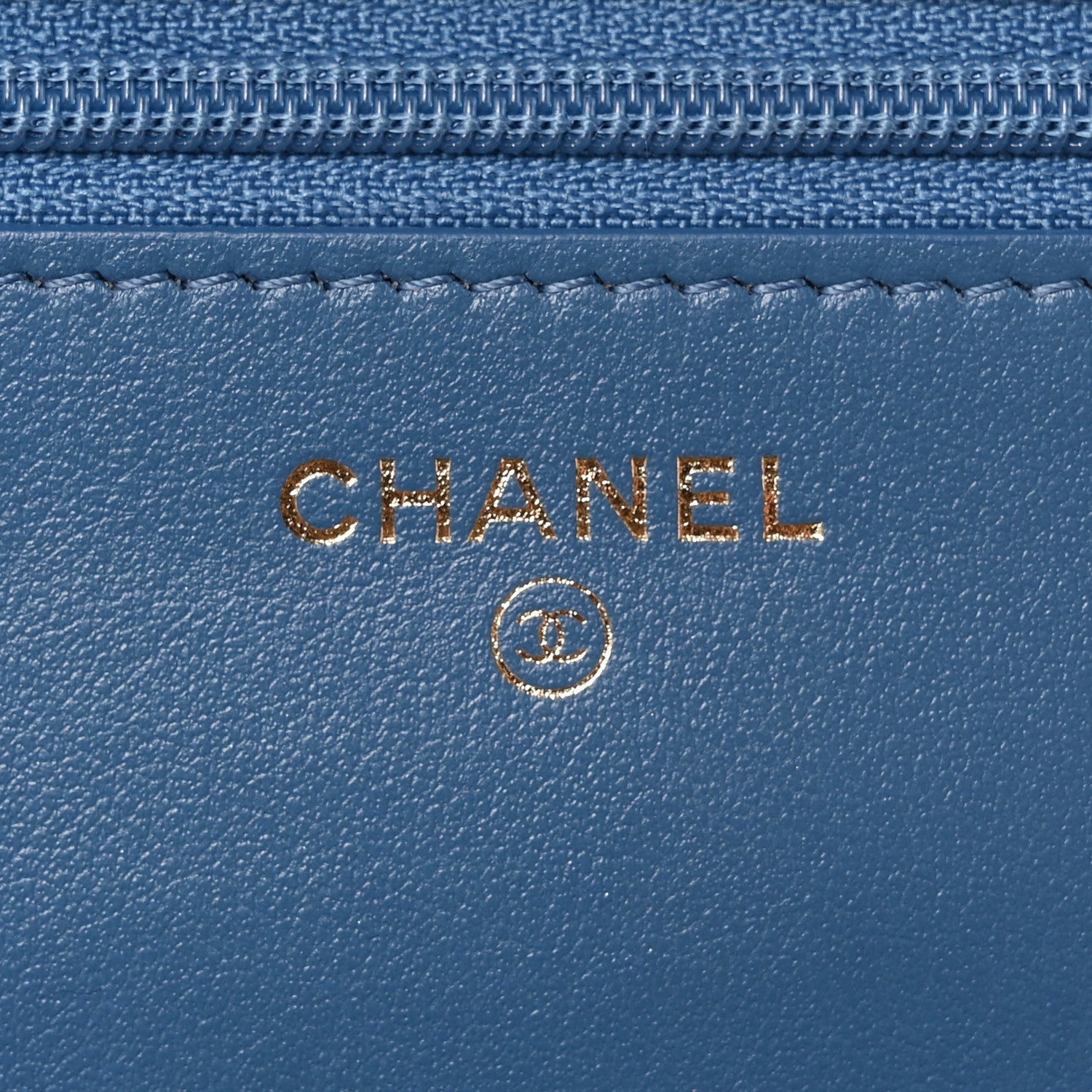 Chanel Denim Quilted CC Pearl Crush Wallet on Chain WOC Blue 6 of 12