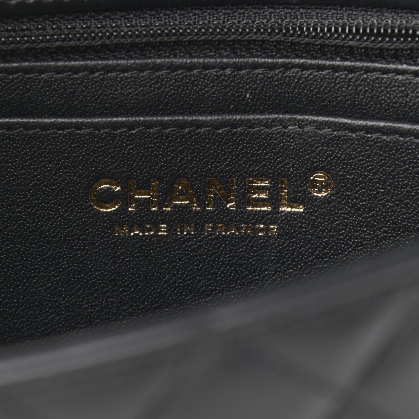 Lambskin Quilted Mini Rectangular Flap Black