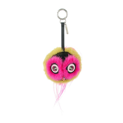 Fendi Mink Goat Fur Nappa QuTweet Coolibri Bag Bug Charm Verde Acido Fuxia Multicolor Black 1 of 3