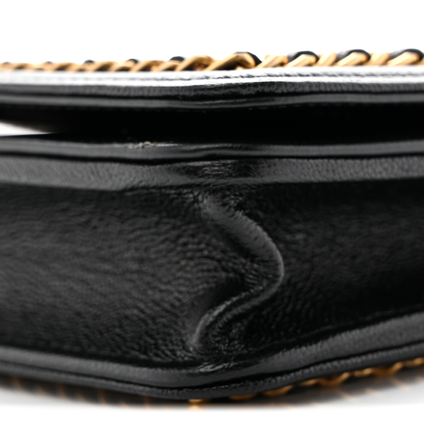 Caviar Quilted Chain Around Boy Wallet On Chain WOC Black