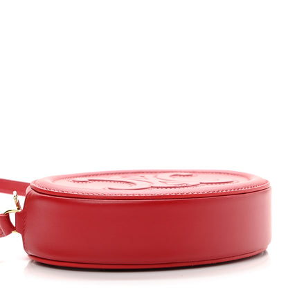 Celine Smooth Calfskin Cuir Triomphe Oval Purse Crossbody Red 3 of 9