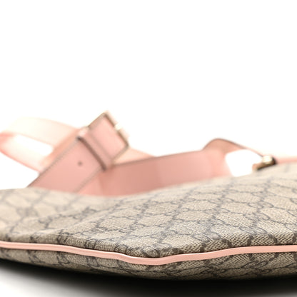 Gucci GG Supreme Monogram Medium Flat Messenger Bag Light Pink 8 of 9