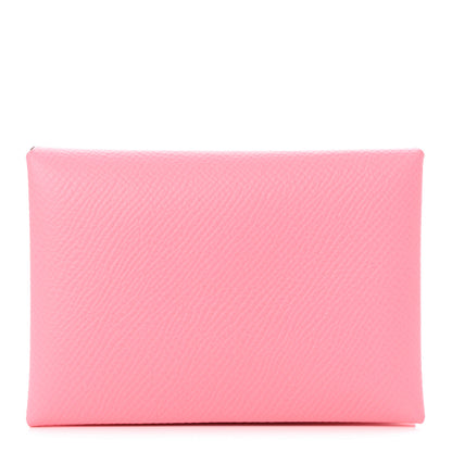 Hermes Epsom Calvi Duo Card Case Rose Confetti 1 of 6
