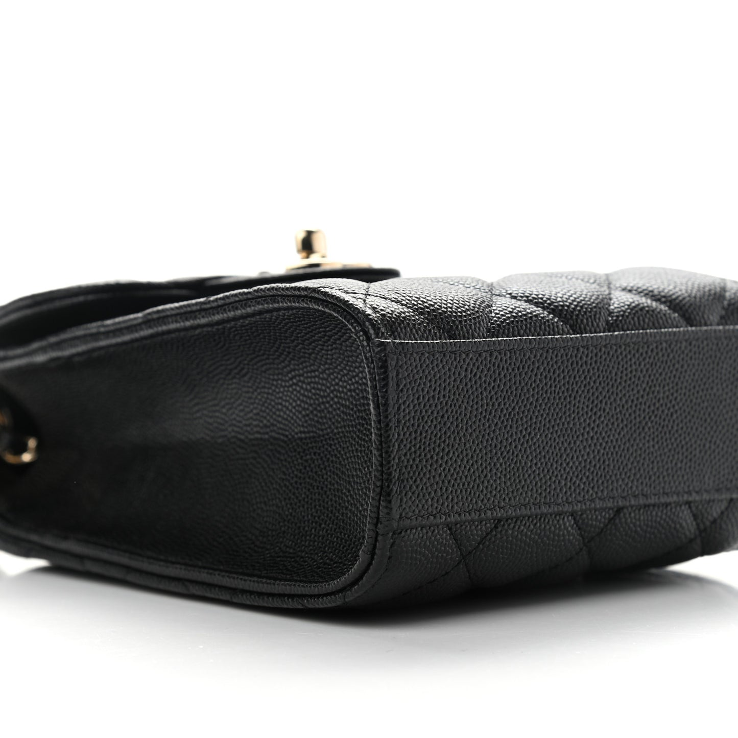 Caviar Quilted Classic Phone Holder Black