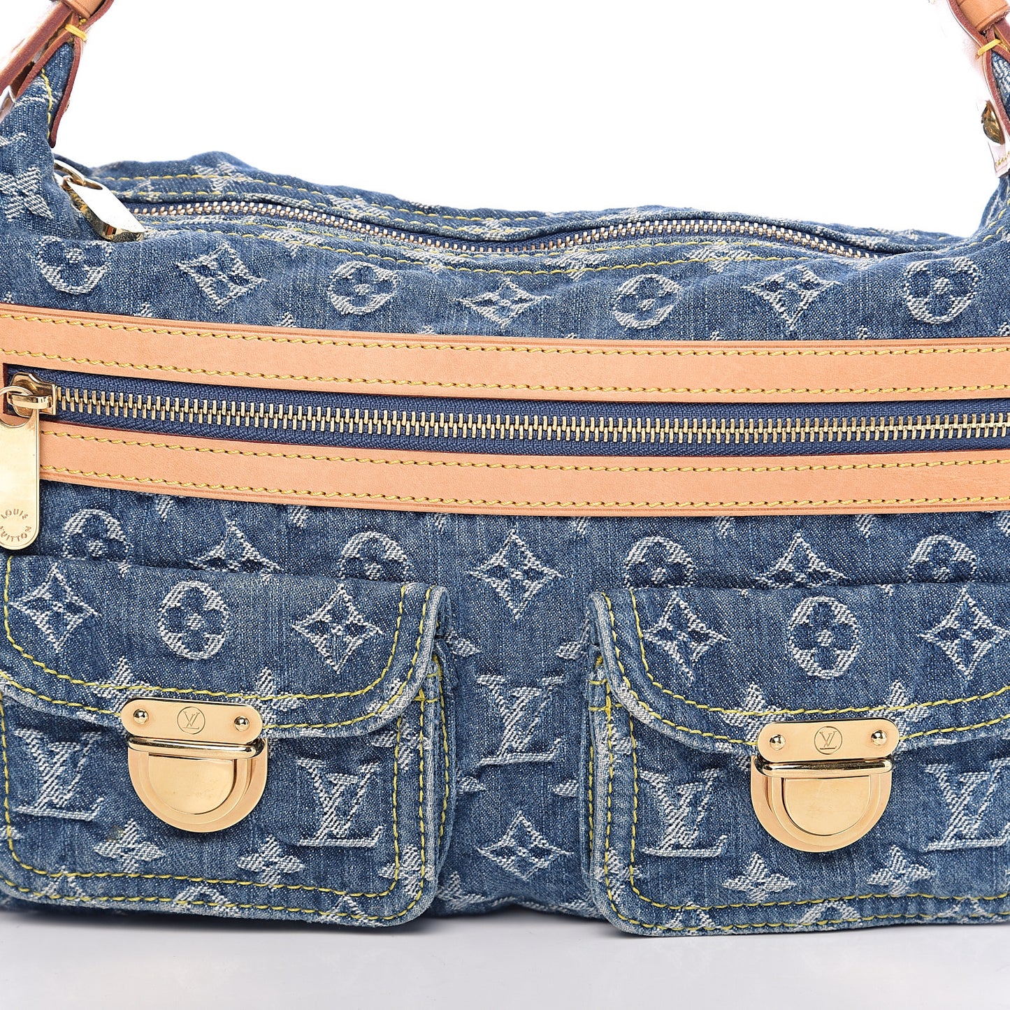 Monogram Denim Baggy PM Blue