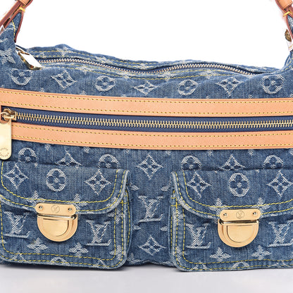 Louis Vuitton Monogram Denim Baggy PM Blue 7 of 9