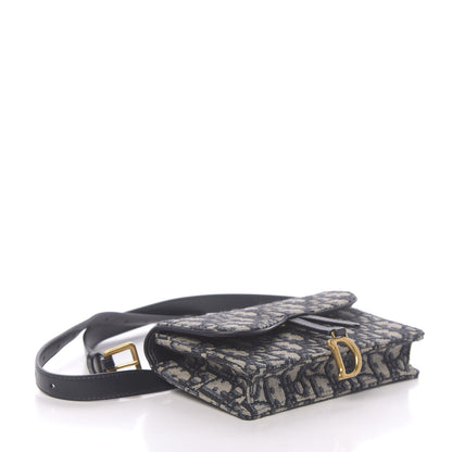 Christian Dior Oblique Saddle Belt Bag Blue 4 of 13