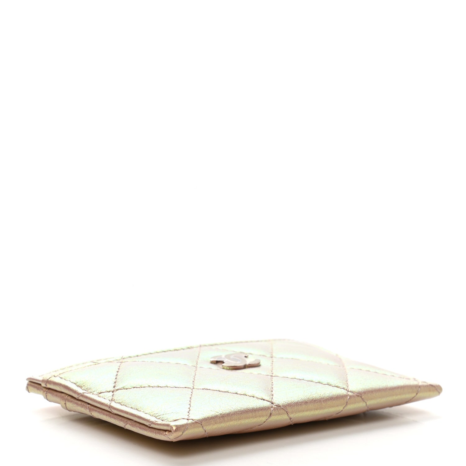Chanel Iridescent Calfskin Quilted Card Holder Pink 4 of 9