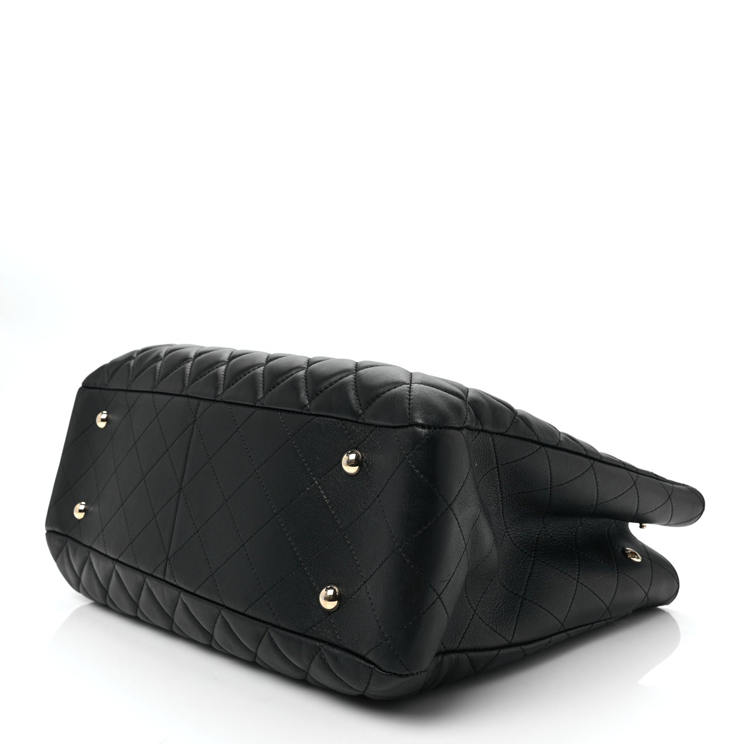 Calfskin Quilted Timeless Tote Black