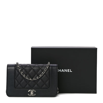 Chanel Caviar Quilted Vintage Mademoiselle Wallet On Chain WOC Black 20 of 20