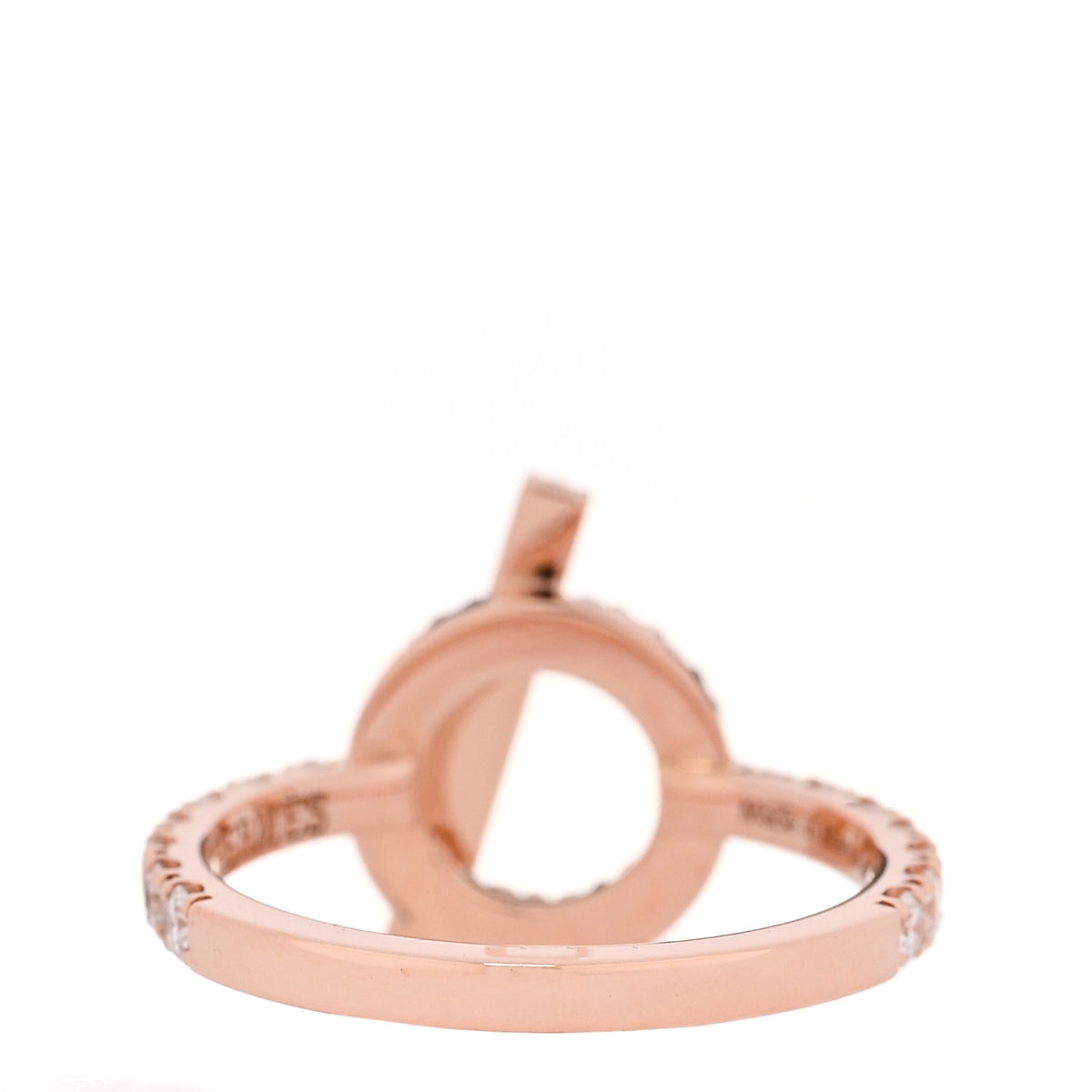 Hermes 18K Rose Gold Diamond Finesse Ring 52 6 3 of 6