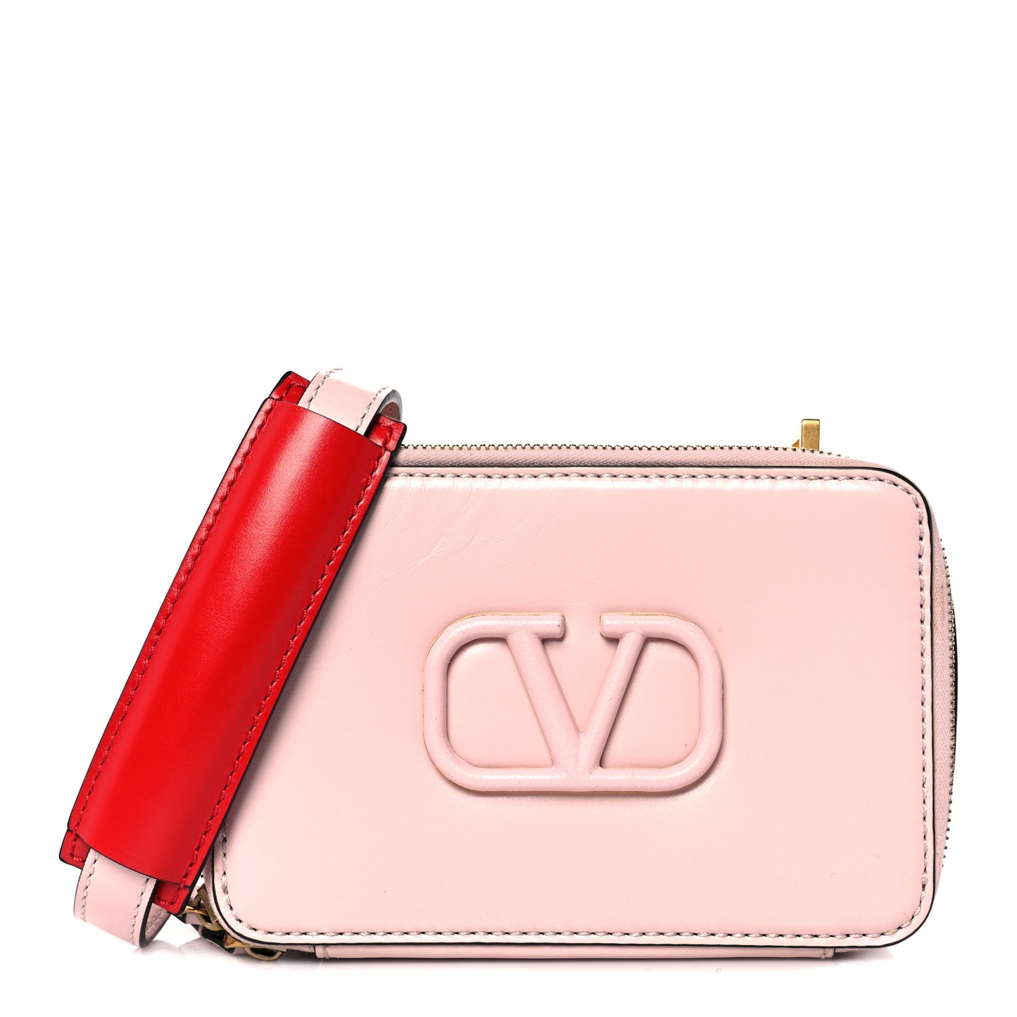 Smooth Calfskin VSling Crossbody Bag Pink