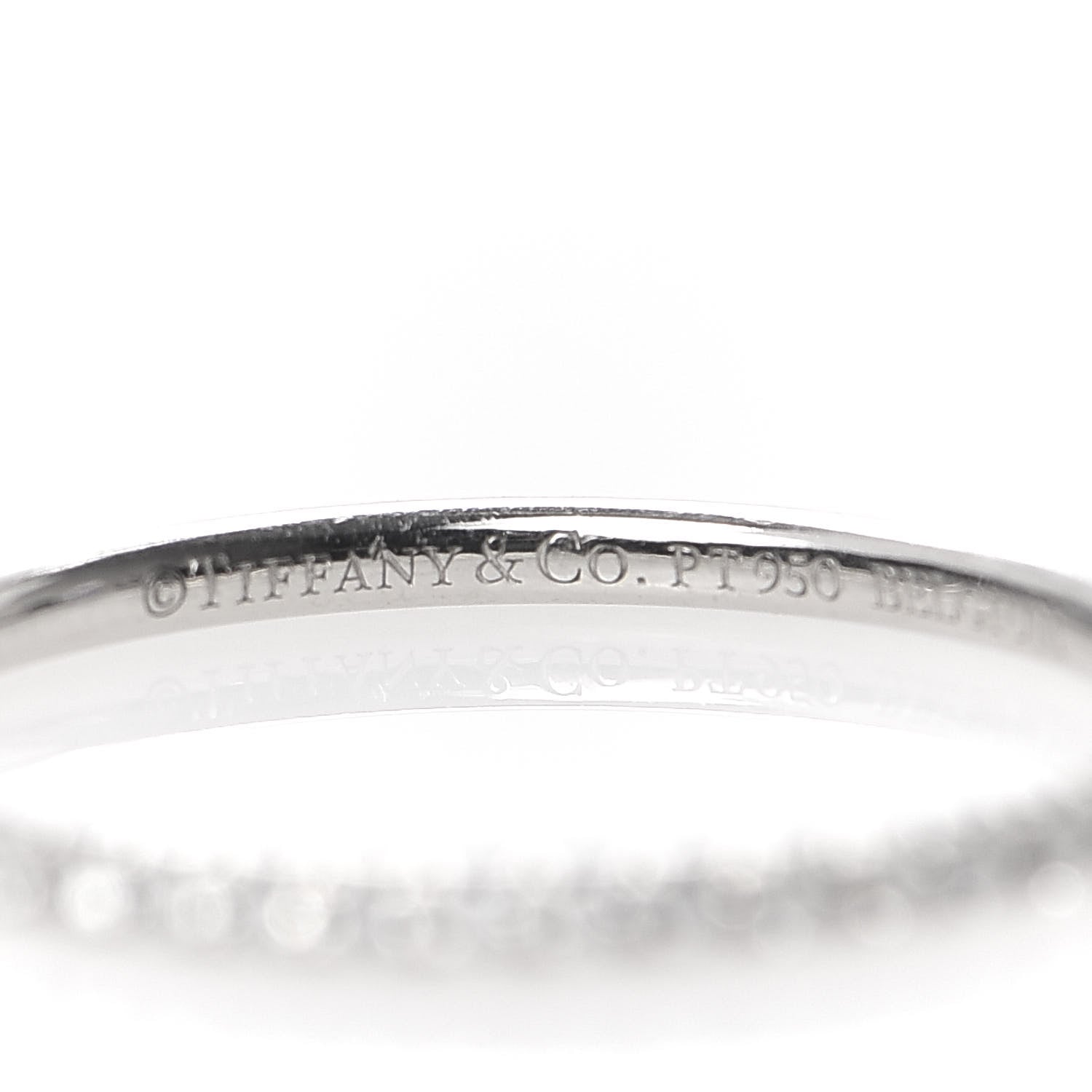 Tiffany Platinum Diamond .34ctw Soleste Eternity Band Ring 53 6.5 4 of 5
