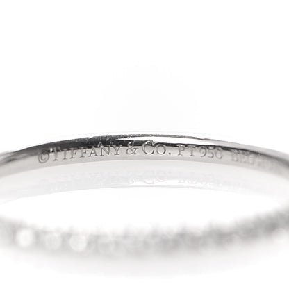 Tiffany Platinum Diamond .34ctw Soleste Eternity Band Ring 53 6.5 4 of 5
