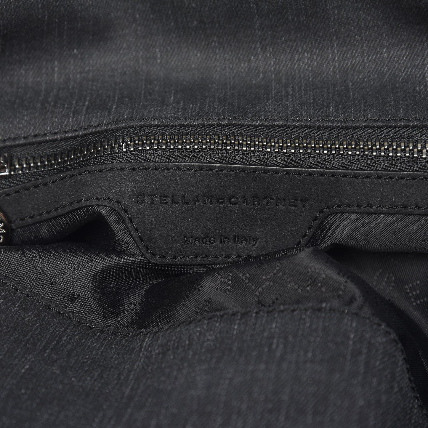 Denim Star Small Falabella Tote Black