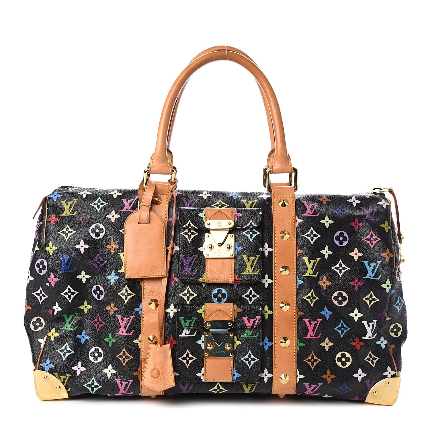 Louis Vuitton Monogram Multicolor Keepall 45 Black 1 of 13