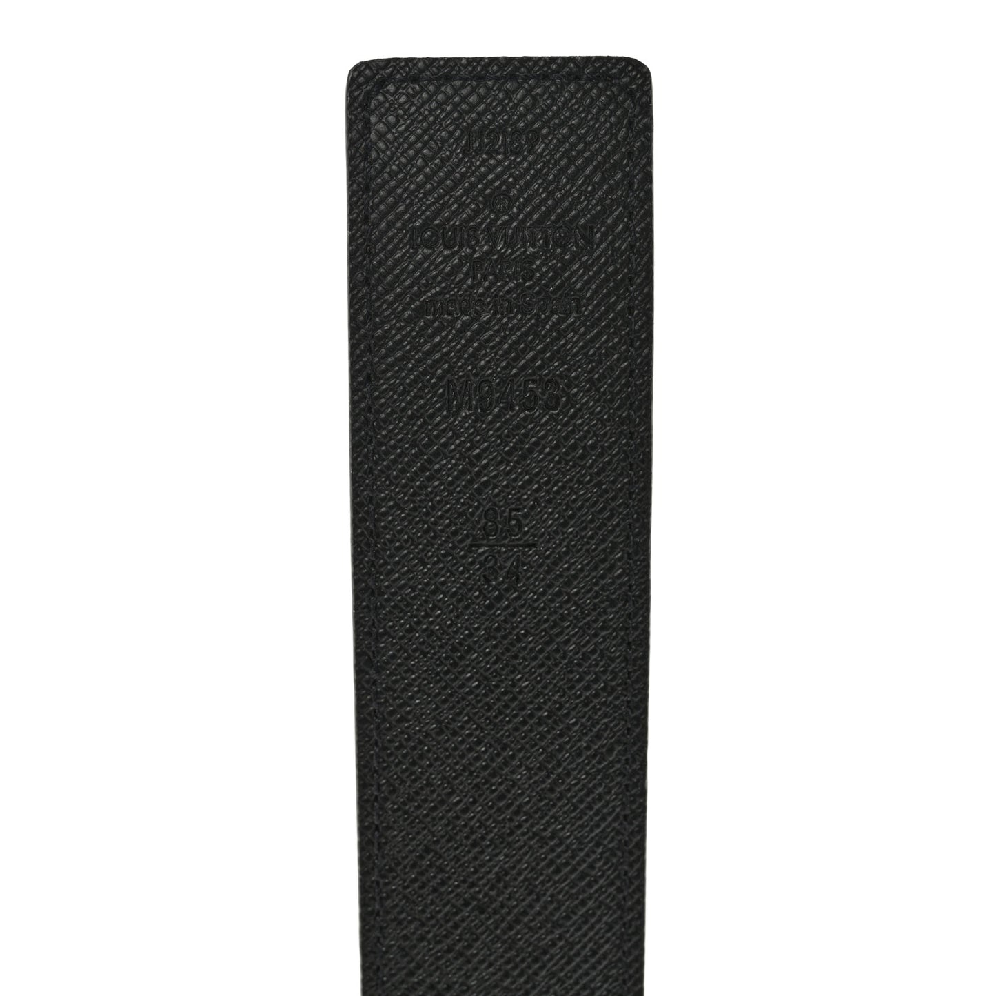 Calfskin Monogram 30mm LV Initiales Reversible Belt 85 34 Black