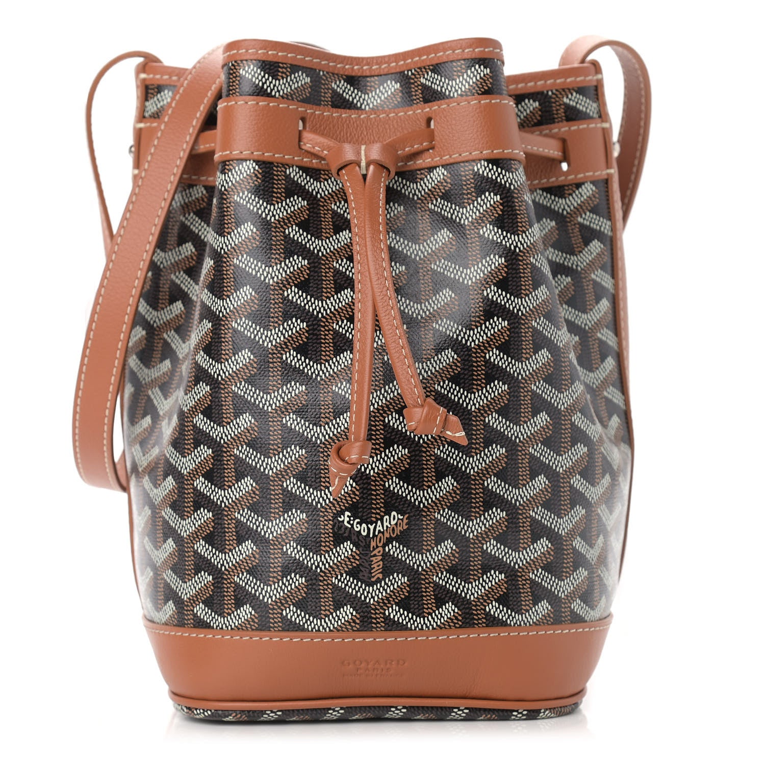 Goyard Goyardine Petit Flot Bucket Bag PM Black Gold 1 of 9