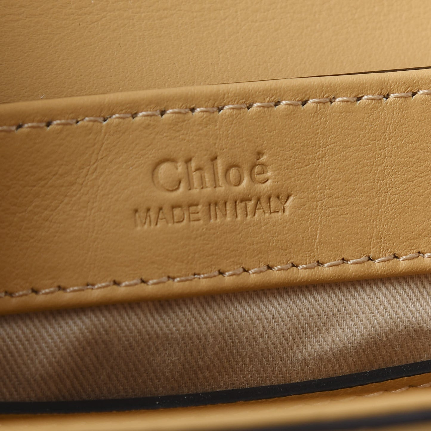 Calfskin Crocodile Embossed Mini C Double Carry Honey Gold