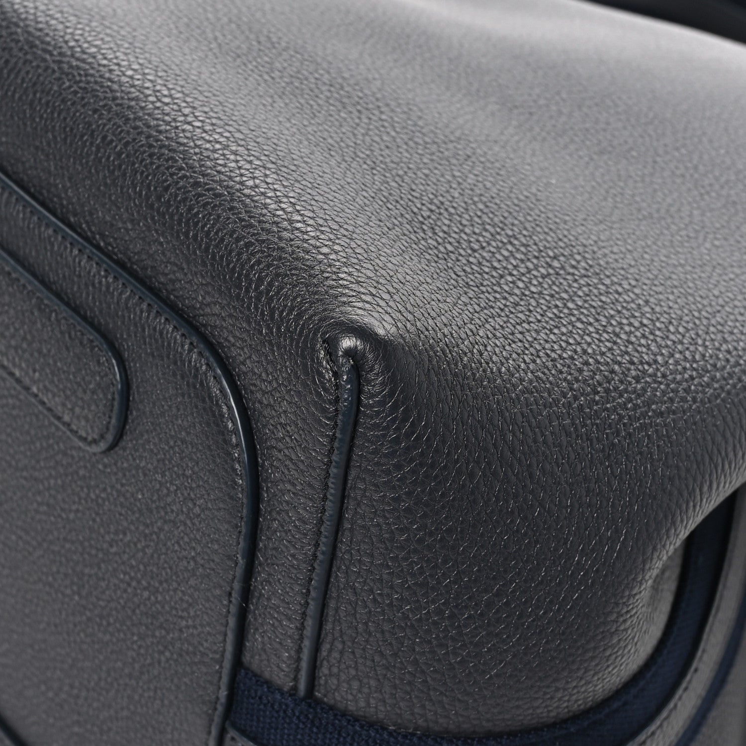 Loro Piana Grained Calfskin Large Bale Bag Navy Blue 12 of 12