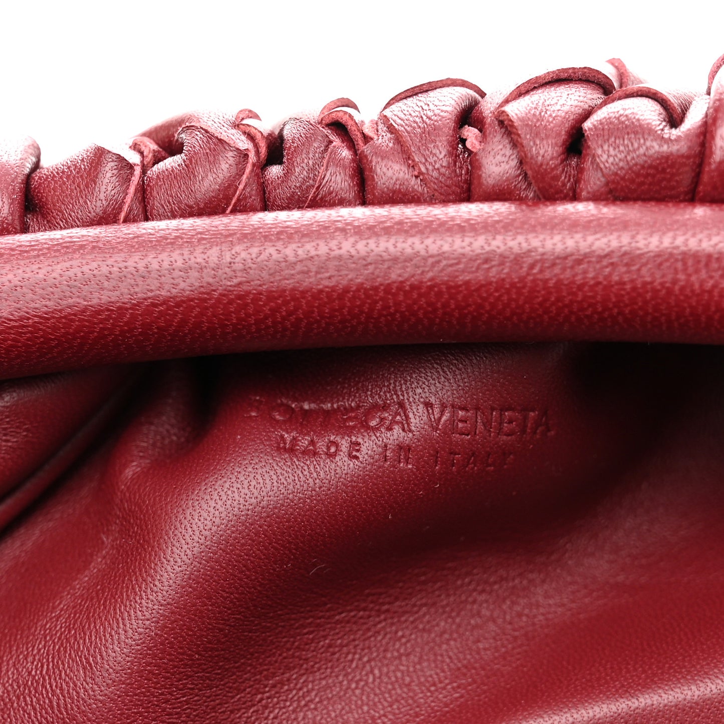Nappa Intrecciato The Mini Pouch Bordeaux