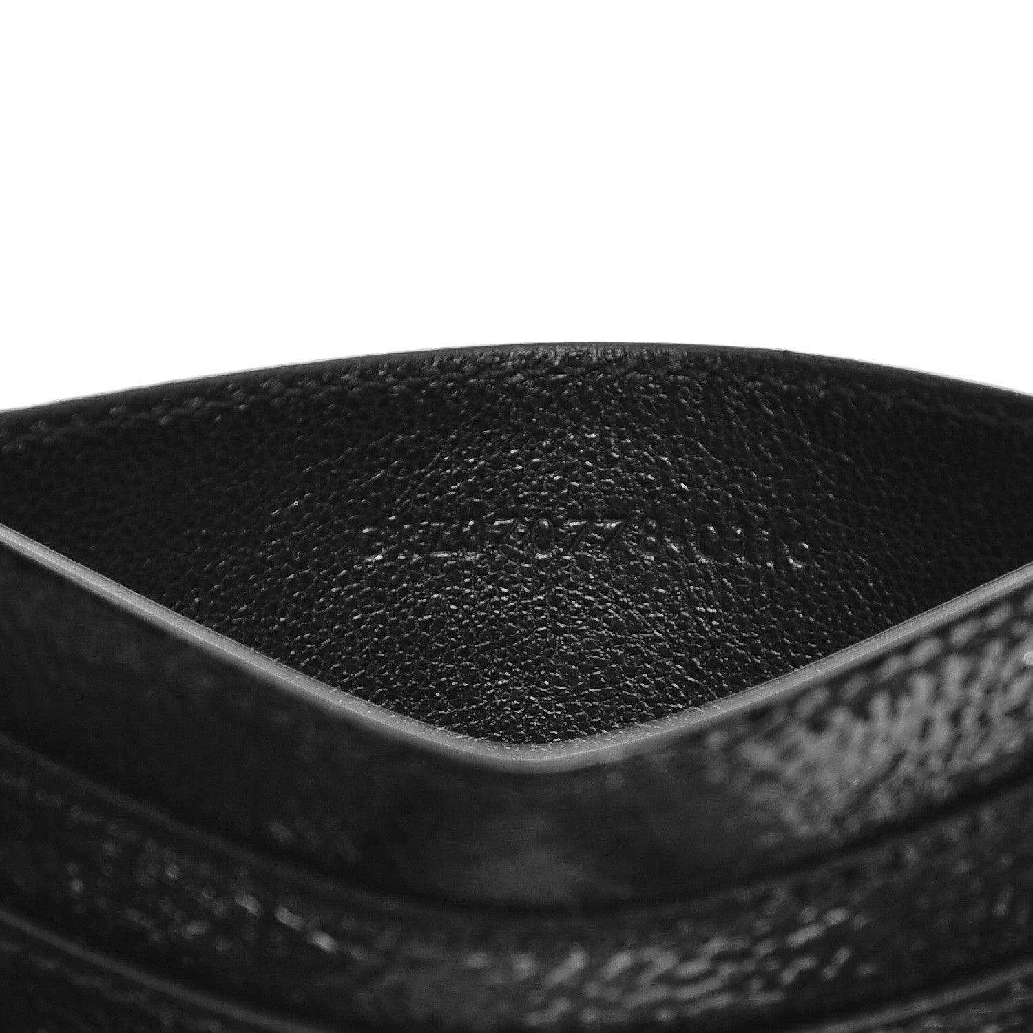 Saint Laurent Textured Patent Monogram Credit Card Case Black 7 of 7