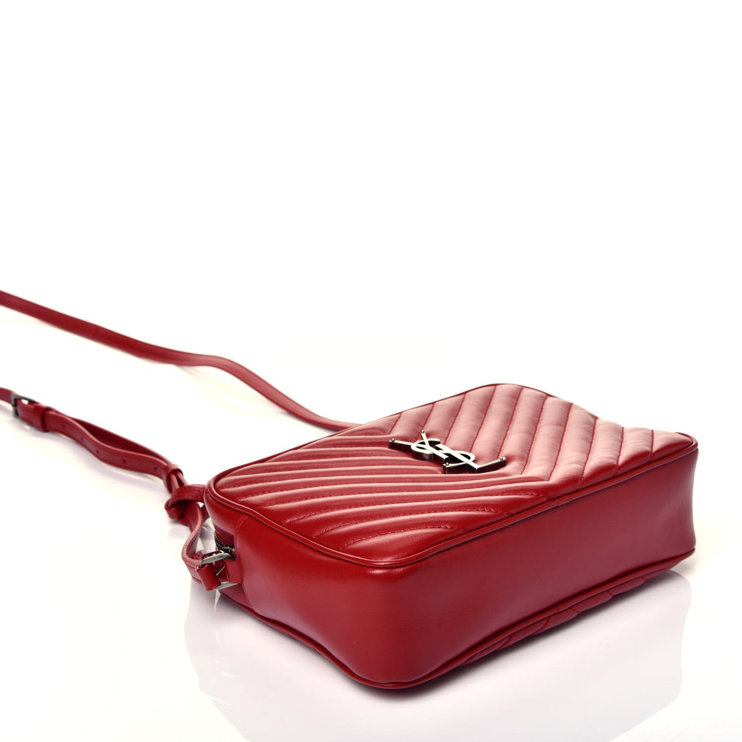 Calfskin Matelasse Monogram Lou Camera Bag Rouge Eros