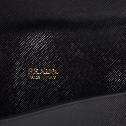 Prada Saffiano Bi-Color Envelope Wallet Black Peonia 7 of 9