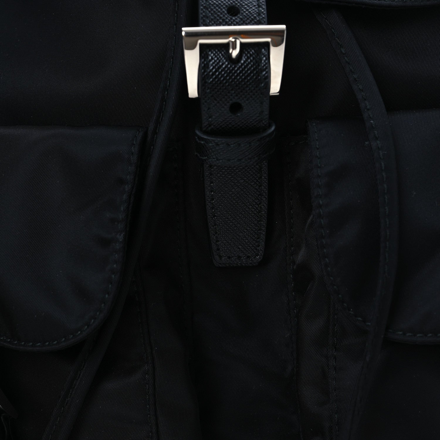 Prada Tessuto Nylon Saffiano Medium Backpack Black 11 of 16