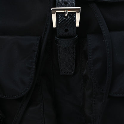 Prada Tessuto Nylon Saffiano Medium Backpack Black 11 of 16