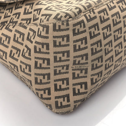 Fendi Zucchino Vitello Mama Baguette Beige Black 9 of 10