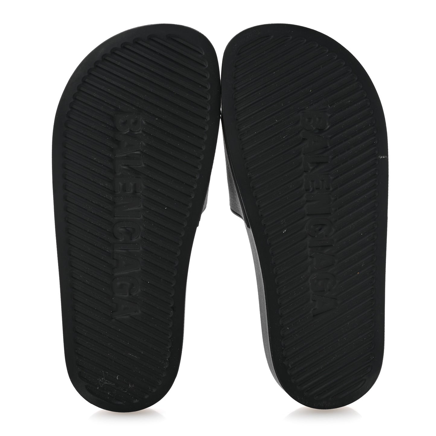 Rubber Womens Logo Pool Slide Sandals 35 Black