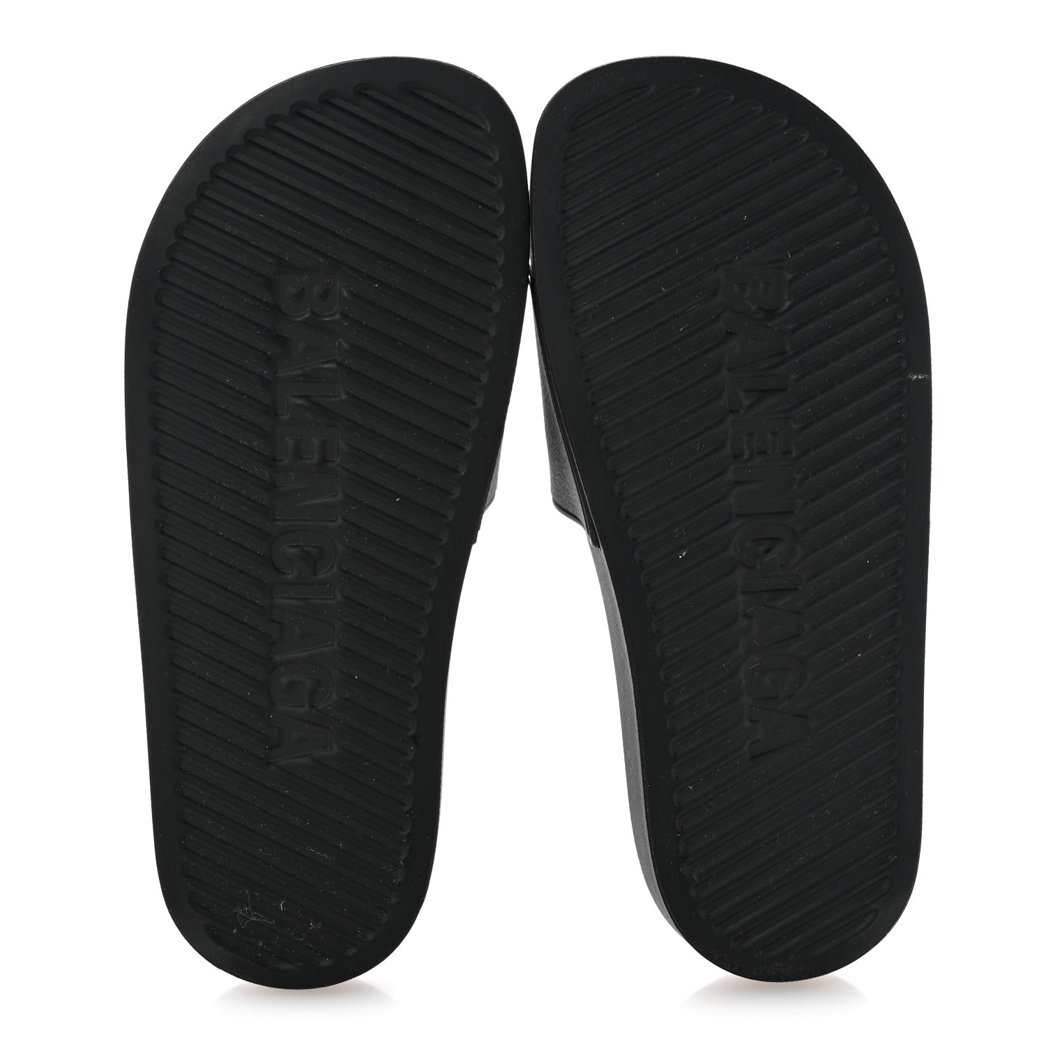 Balenciaga Rubber Womens Logo Pool Slide Sandals 35 Black 6 of 9