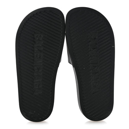 Balenciaga Rubber Womens Logo Pool Slide Sandals 35 Black 6 of 9