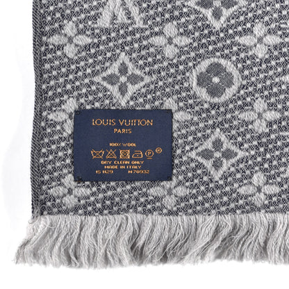 Louis Vuitton Wool Monogram Classic Scarf Grey 3 of 3