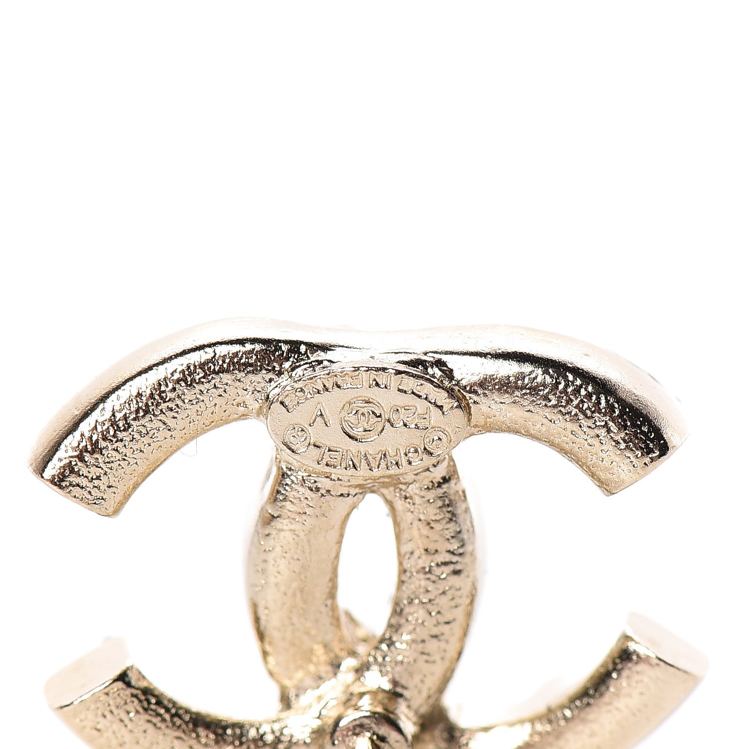 Chanel Crystal Baguette CC Earrings Gold 4 of 5