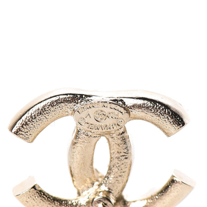 Chanel Crystal Baguette CC Earrings Gold 4 of 5