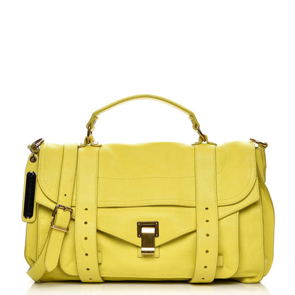 Proenza Schouler Lambskin Medium PS1 Satchel Citron 1 of 20