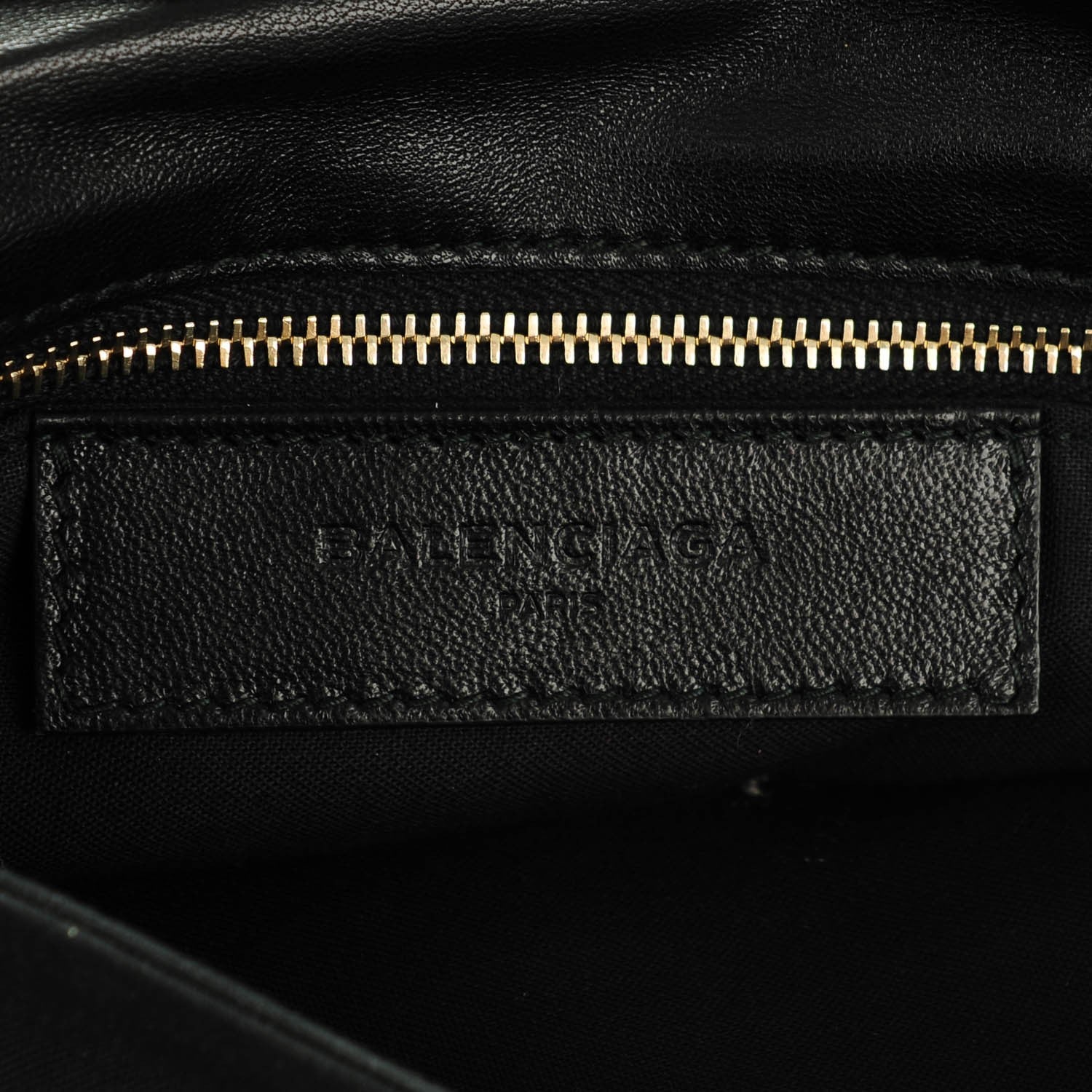Balenciaga Chevre Gold Metallic Edge Hardware Envelope Clutch Black 6 of 7