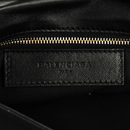 Balenciaga Chevre Gold Metallic Edge Hardware Envelope Clutch Black 6 of 7
