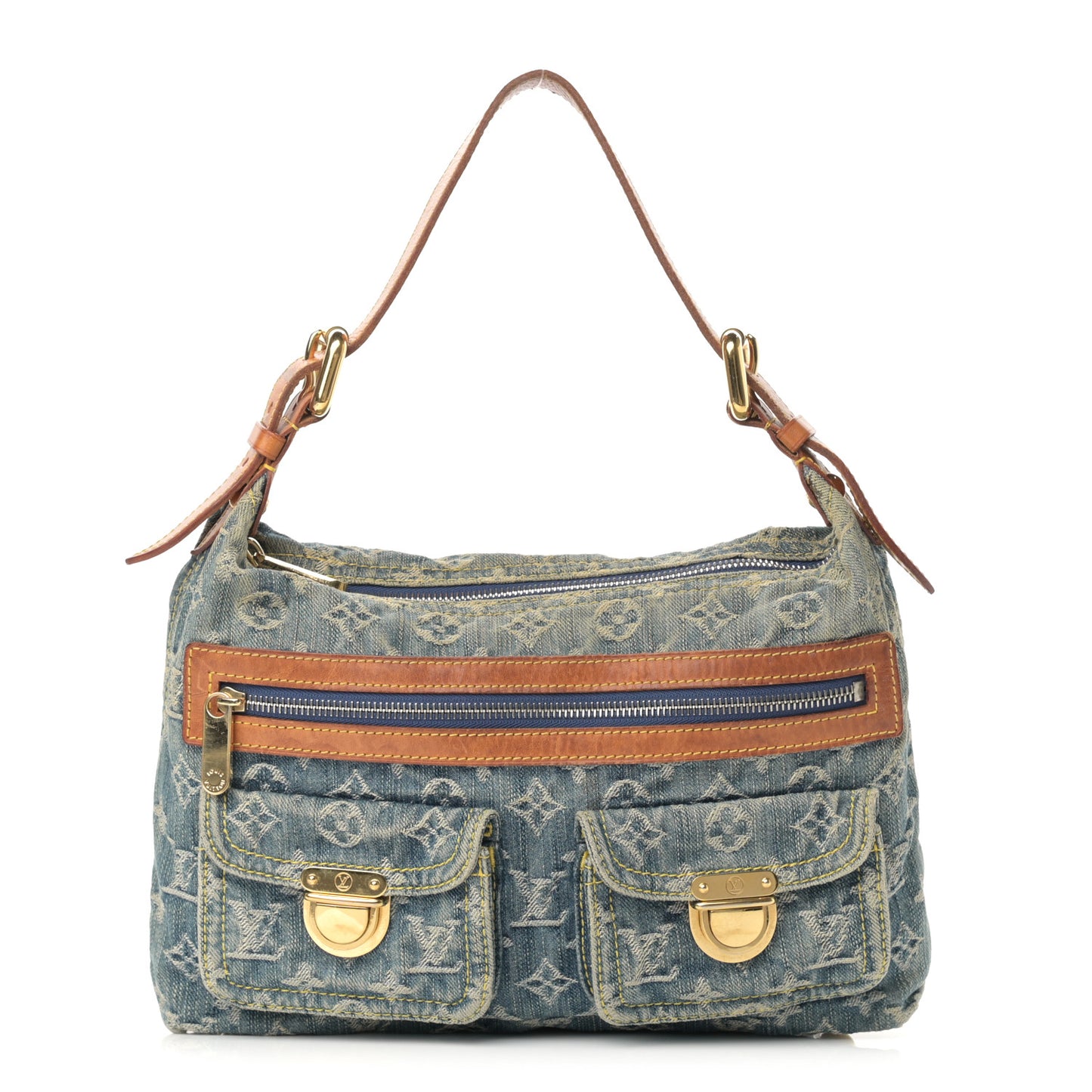 Monogram Denim Baggy PM Blue